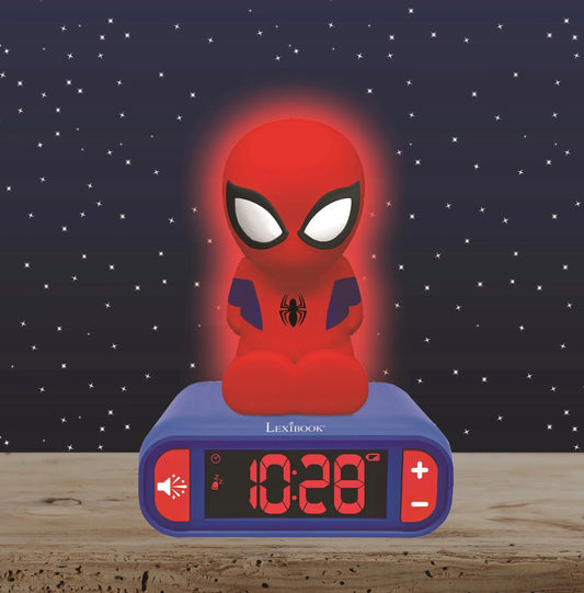 „Spider-Man“ žadintuvas su naktine lempute ir garso efektais