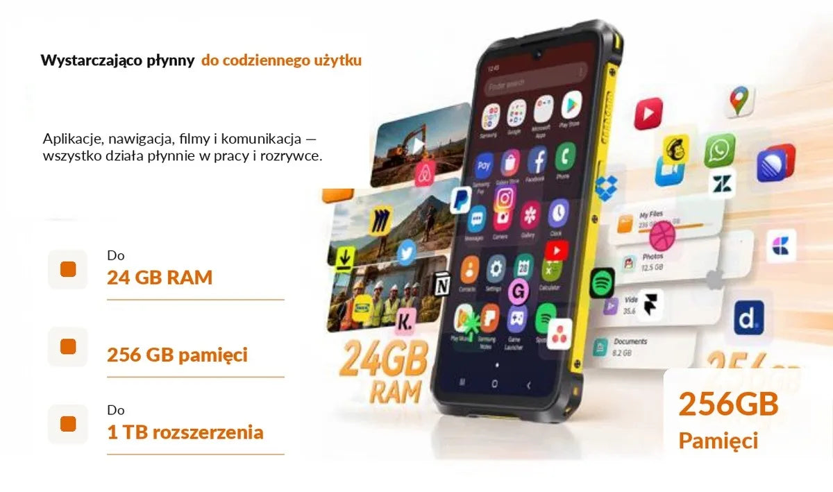 Tvirtas  išmanusis telefonas CUBOT KING KONG ES5 6/128GB NFC DUAL SIM LTE