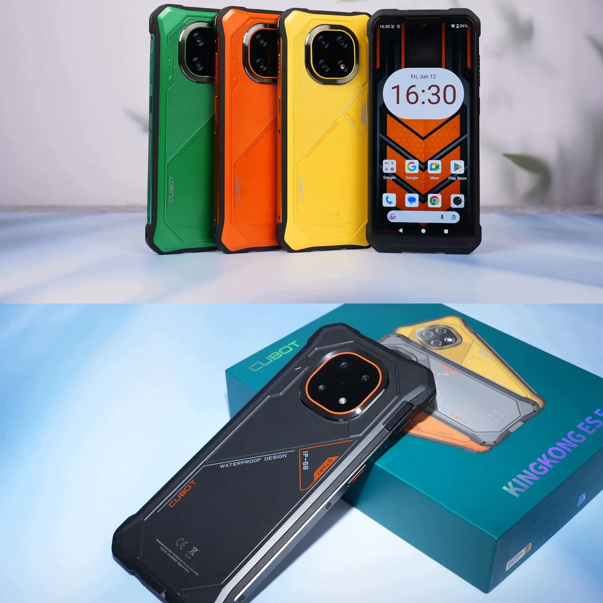 Tvirtas karinis išmanusis telefonas CUBOT KingKong ES5 12/128GB NFC DUAL SIM LTE