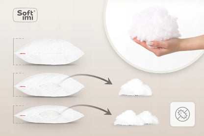 Vasarinė antialerginė antklodė 140x200 + 1 pagalvė 70x80 lengva balta komplektas